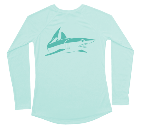 Mako Shark Women's Long Sleeve Swim Shirt