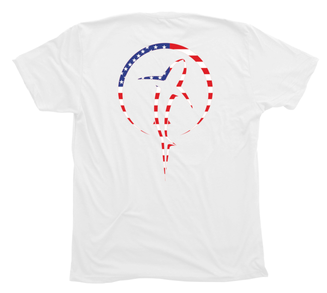 Shark Zen American Flag T-Shirt