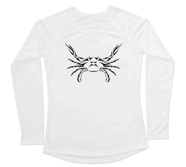 Blue Crab Performance Build-A-Shirt (Women - Front / WH)