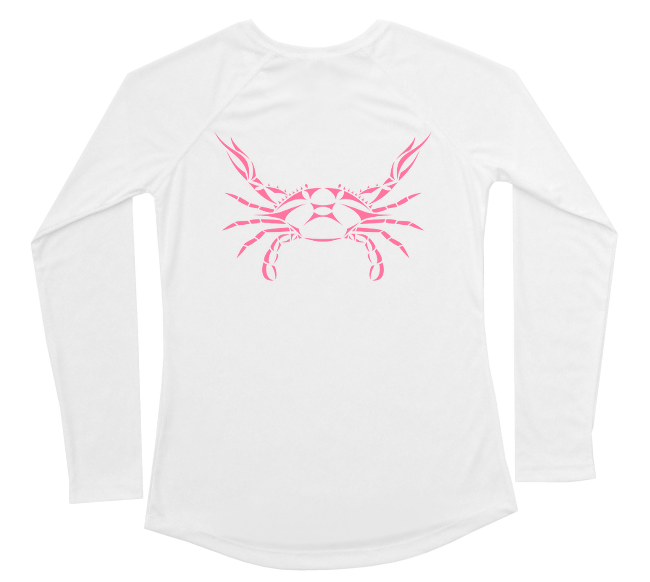 Blue Crab Performance Build-A-Shirt (Women - Back / WH)