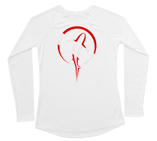 Shark Dive Flag Womens Sun Shirt