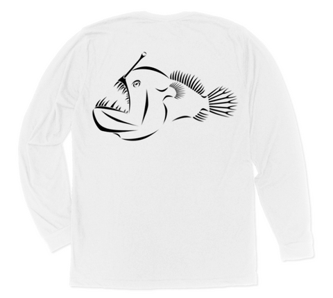 Anglerfish Long Sleeve T-Shirt Build-A-Shirt (Back / WH)