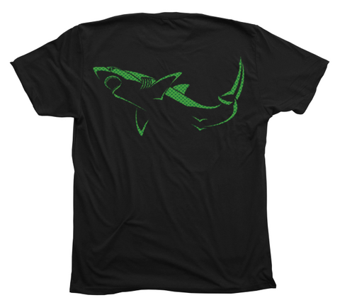 Great White Shark T-Shirt [Back - Black / Celtic Sailor's Knot]