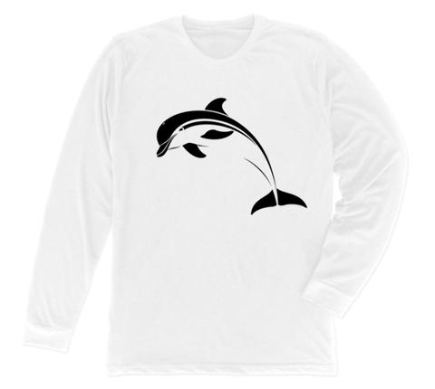 Dolphin Long Sleeve T-Shirt Build-A-Shirt (Front / WH)