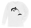 Dolphin Long Sleeve T-Shirt Build-A-Shirt (Front / WH)