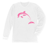 Dolphin Long Sleeve T-Shirt Build-A-Shirt (Front / WH)