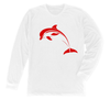 Dolphin Long Sleeve T-Shirt Build-A-Shirt (Front / WH)