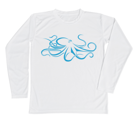 Giant Pacific Octopus Kids Swim Shirt, Youth Octopus Shirt