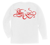 Giant Pacific Octopus Long Sleeve T-Shirt Build-A-Shirt (Back / WH)