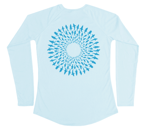 Great White Shark Mandala Performance Build-A-Shirt (Women - Back / AB)