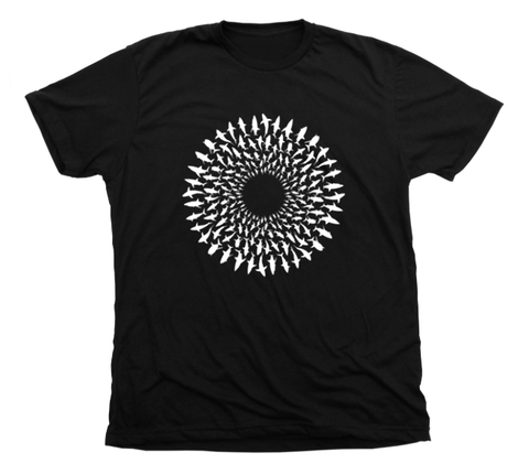 Great White Shark Mandala T-Shirt Build-A-Shirt (Front / BL)