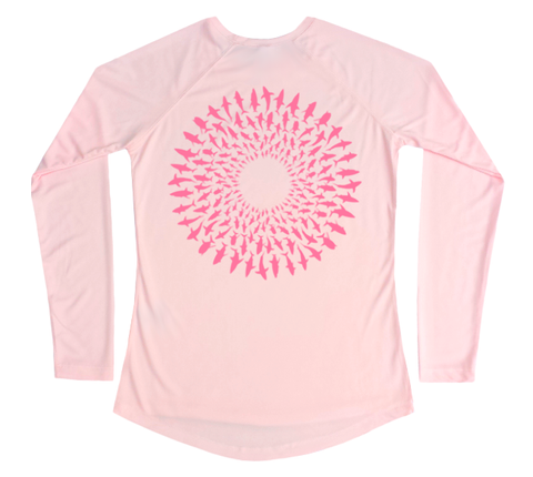 Great White Shark Mandala Performance Build-A-Shirt (Women - Back / PB)