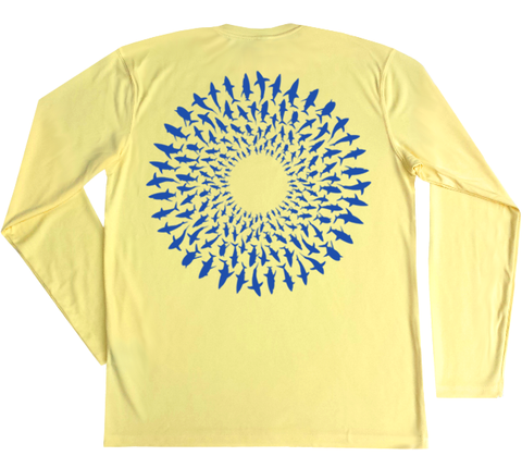 Great White Shark Mandala Performance Build-A-Shirt (Back / PY)
