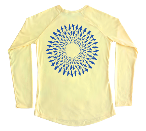 Great White Shark Mandala Performance Build-A-Shirt (Women - Back / PY)