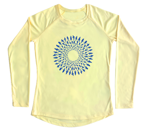 Great White Shark Mandala Performance Build-A-Shirt (Women - Front / PY)