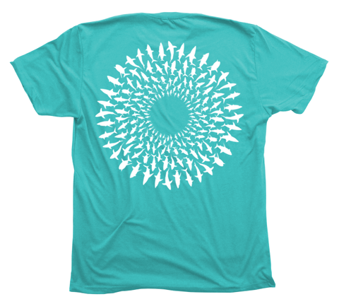 Great White Shark Mandala T-Shirt Build-A-Shirt (Back / TB)
