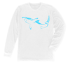 Great White Shark Long Sleeve T-Shirt Build-A-Shirt (Front / WH)