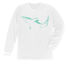 Great White Shark Long Sleeve T-Shirt Build-A-Shirt (Front / WH)