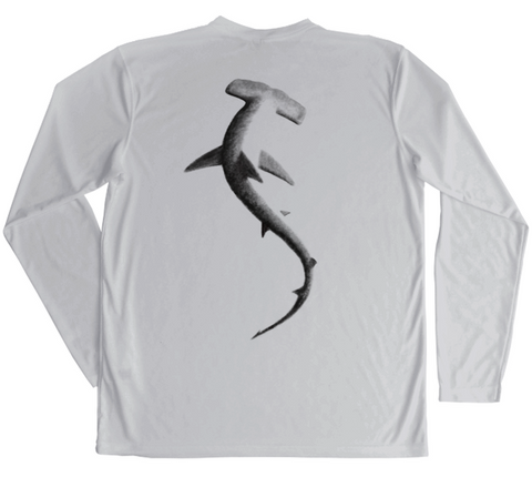 Hammerhead Charcoal Drawing Grey Performance Shirt