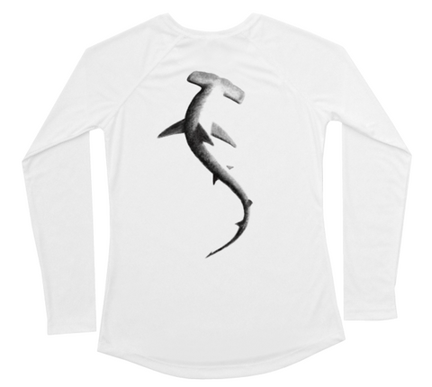 Hammerhead Charcoal Drawing Sun Shirt for Women