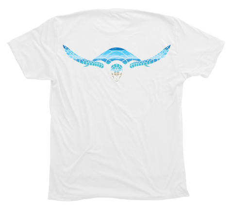 Hawksbill Sea Turtle Beachscape White T-Shirt