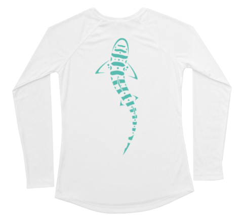 Leopard Shark Performance Build-A-Shirt (Women - Back / WH)