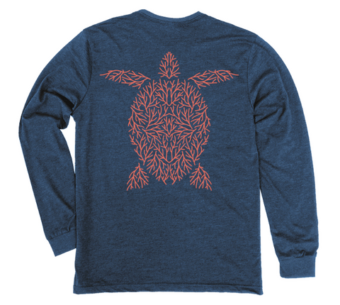 Sea Turtle Coral Form Long Sleeve T-Shirt