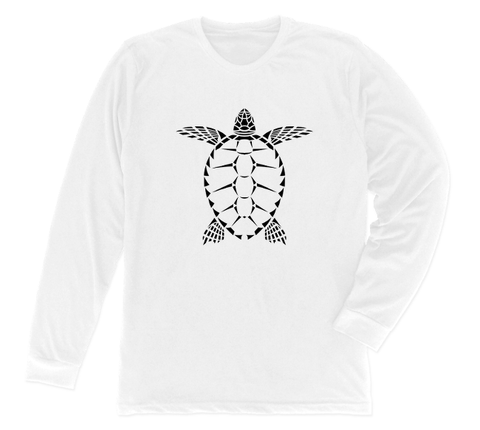 Loggerhead Sea Turtle Long Sleeve T-Shirt Build-A-Shirt (Front / WH)