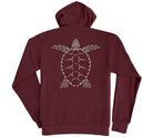 Sea Turtle Pullover Hoodie Maroon