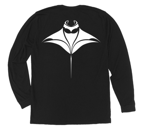 Manta Ray Long Sleeve T-Shirt Build-A-Shirt (Back / BL)