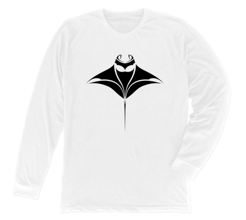 Manta Ray Long Sleeve T-Shirt Build-A-Shirt (Front / WH)
