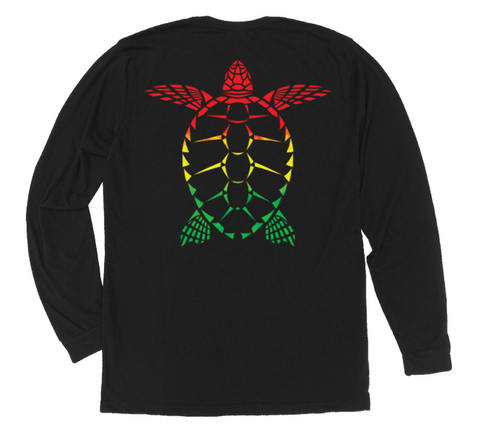 Loggerhead Sea Turtle Reggae Long Sleeve T-Shirt