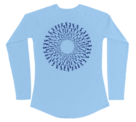 Seahorse Mandala Performance Build-A-Shirt (Women - Back / CB)