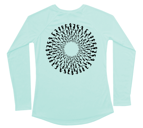 Seahorse Mandala Performance Build-A-Shirt (Women - Back / SG)
