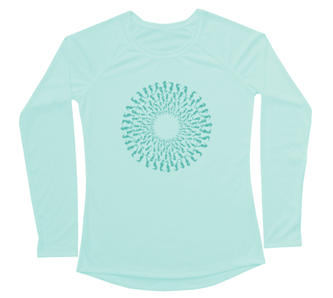Seahorse Mandala Performance Build-A-Shirt (Women - Front / SG)