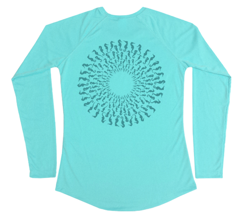 Seahorse Mandala Performance Build-A-Shirt (Women - Back / WB)