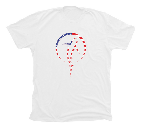 Shark Zen American Flag T-Shirt