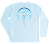 Shark Zen Men's Long Sleeve UV Beachscape Arctic Blue Swim Shirt