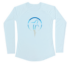 Shark Zen Womens Long Sleeve UV Beachscape Arctic Blue Performance Shirt