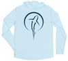 Men's Long Sleeve Shark Hooded Sun Shirt - Arctic Blue