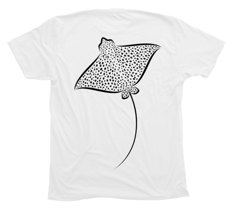 Spotted Eagle Ray T-Shirt Build-A-Shirt (Back / WH)