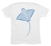 Spotted Eagle Ray T-Shirt Build-A-Shirt (Back / WH)
