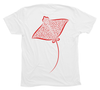 Spotted Eagle Ray T-Shirt Build-A-Shirt (Back / WH)