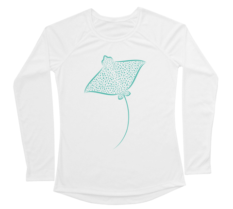 Spotted Eagle Ray Performance Build-A-Shirt (Women - Front / WH)