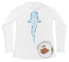 Womens Long Sleeve UV Water Camouflage Whale Shark Swim Hoodie