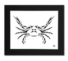 Blue Crab Black and White Art Print, designed by artist Billy Walsh