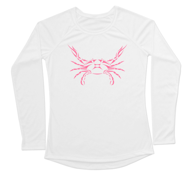 Blue Crab Performance Build-A-Shirt (Women - Front / WH)
