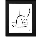 Great Hammerhead Art Print - Black Mat 16x20 Print
