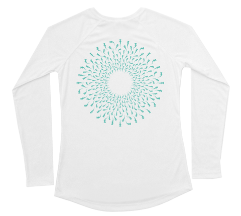 Hammerhead Mandala Performance Build-A-Shirt (Women - Back / WH)