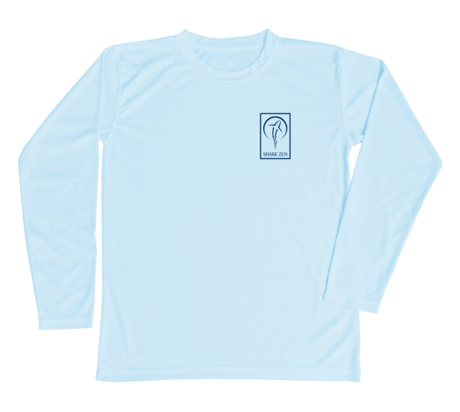 Light Blue Long Sleeve Swim Shirt Hammerhead - Front